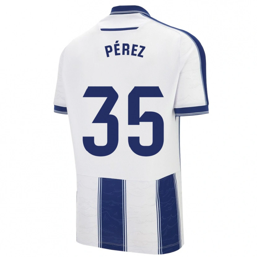 Danxen Niño Camiseta Nacho Pérez #35 Azul Marino Blanco 2ª Equipación 2025/26 La Camisa