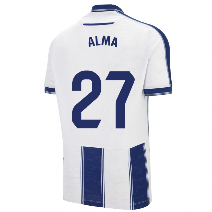 Danxen Niño Camiseta Alma Velasco #27 Azul Marino Blanco 2ª Equipación 2025/26 La Camisa