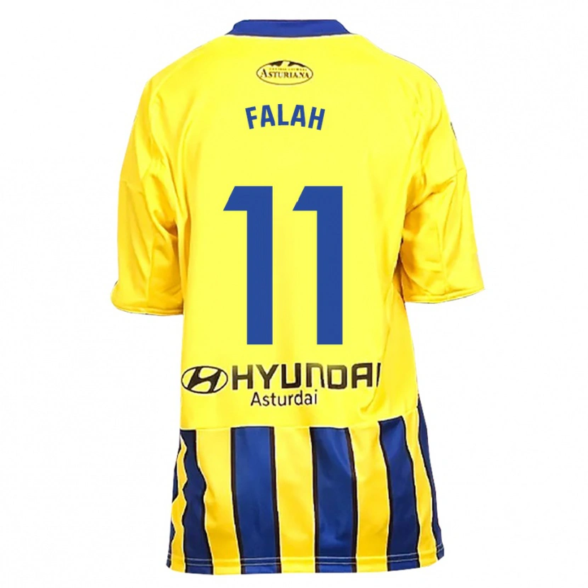 Danxen Niño Camiseta Omar Falah #11 Amarillo Azul 2ª Equipación 2025/26 La Camisa