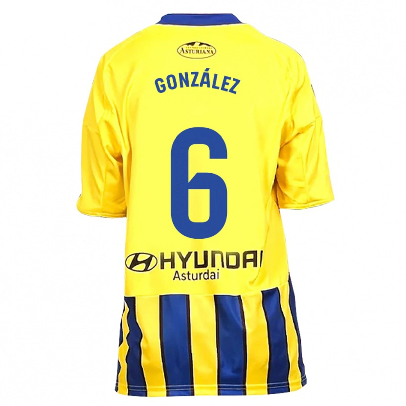 Danxen Niño Camiseta Yayo González #6 Amarillo Azul 2ª Equipación 2025/26 La Camisa