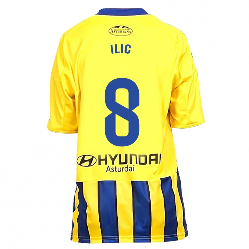 Danxen Niño Camiseta Luka Ilic #8 Amarillo Azul 2ª Equipación 2025/26 La Camisa