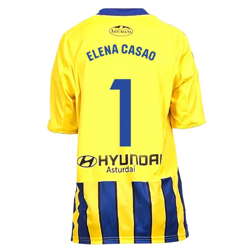 Danxen Niño Camiseta Elena Casao López #1 Amarillo Azul 2ª Equipación 2025/26 La Camisa