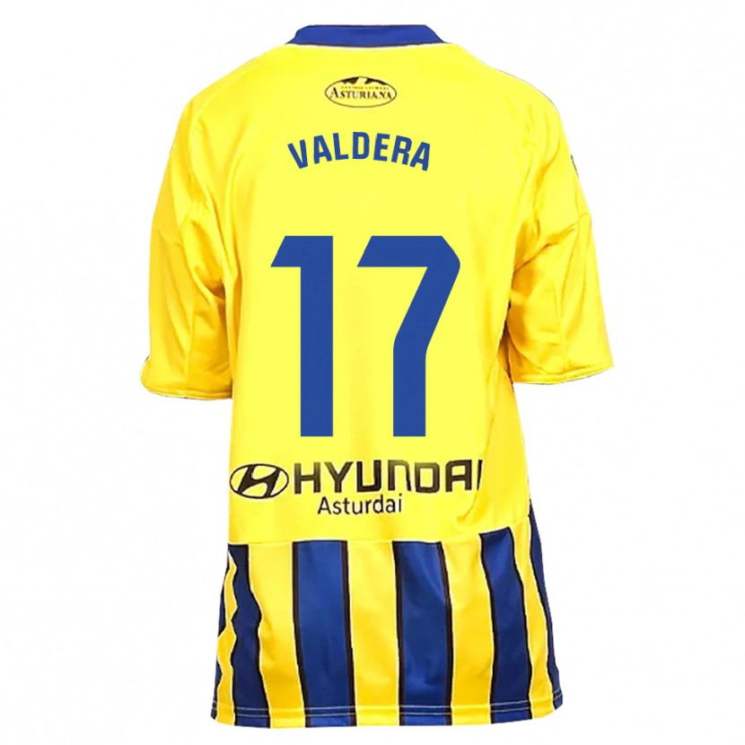 Danxen Niño Camiseta Rubén Valdera #17 Amarillo Azul 2ª Equipación 2025/26 La Camisa