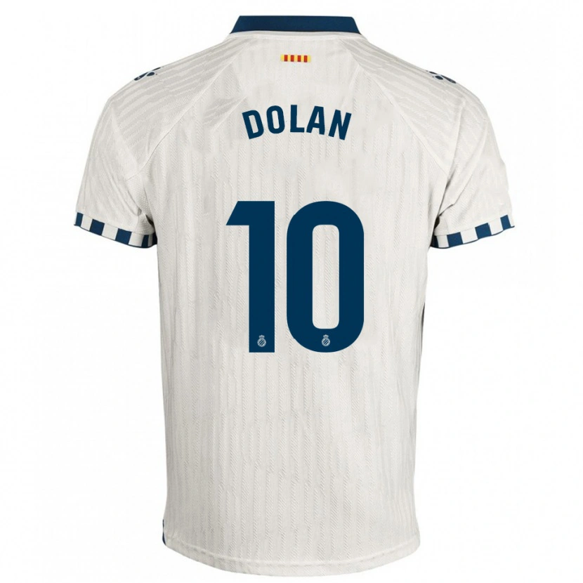 Danxen Niño Camiseta Tyrhys Dolan #10 Blanco Azul 2ª Equipación 2025/26 La Camisa