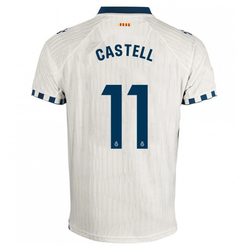 Danxen Niño Camiseta Lluc Castell #11 Blanco Azul 2ª Equipación 2025/26 La Camisa