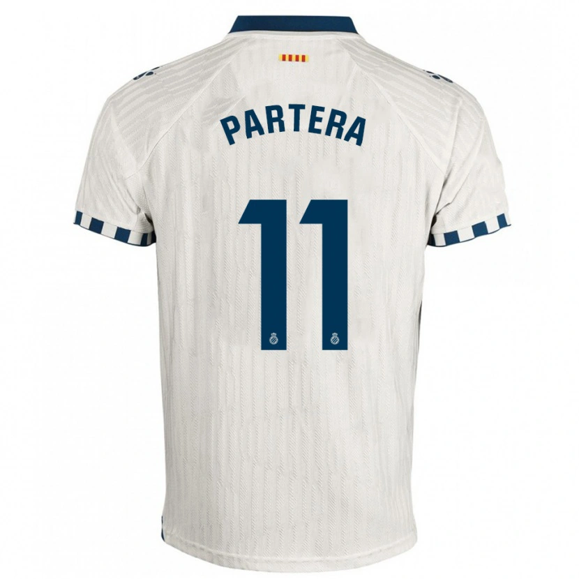 Danxen Niño Camiseta Álex Partera #11 Blanco Azul 2ª Equipación 2025/26 La Camisa