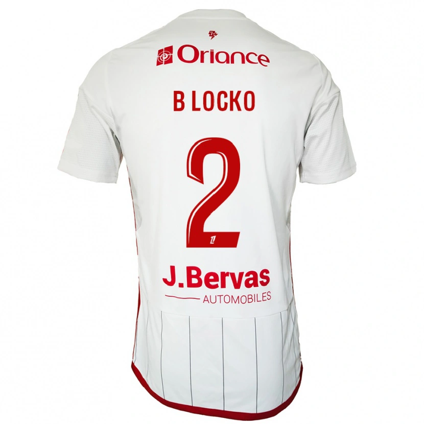 Danxen Niño Camiseta Bradley Locko #2 Blanco Rojo 2ª Equipación 2025/26 La Camisa