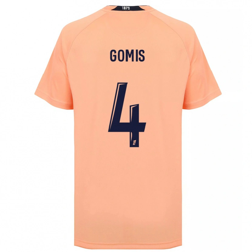 Danxen Niño Camiseta Georges Gomis #4 Naranja Azul Marino 2ª Equipación 2025/26 La Camisa