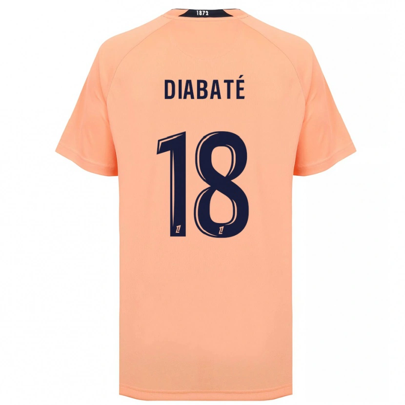 Danxen Niño Camiseta Adams Diabaté #18 Naranja Azul Marino 2ª Equipación 2025/26 La Camisa