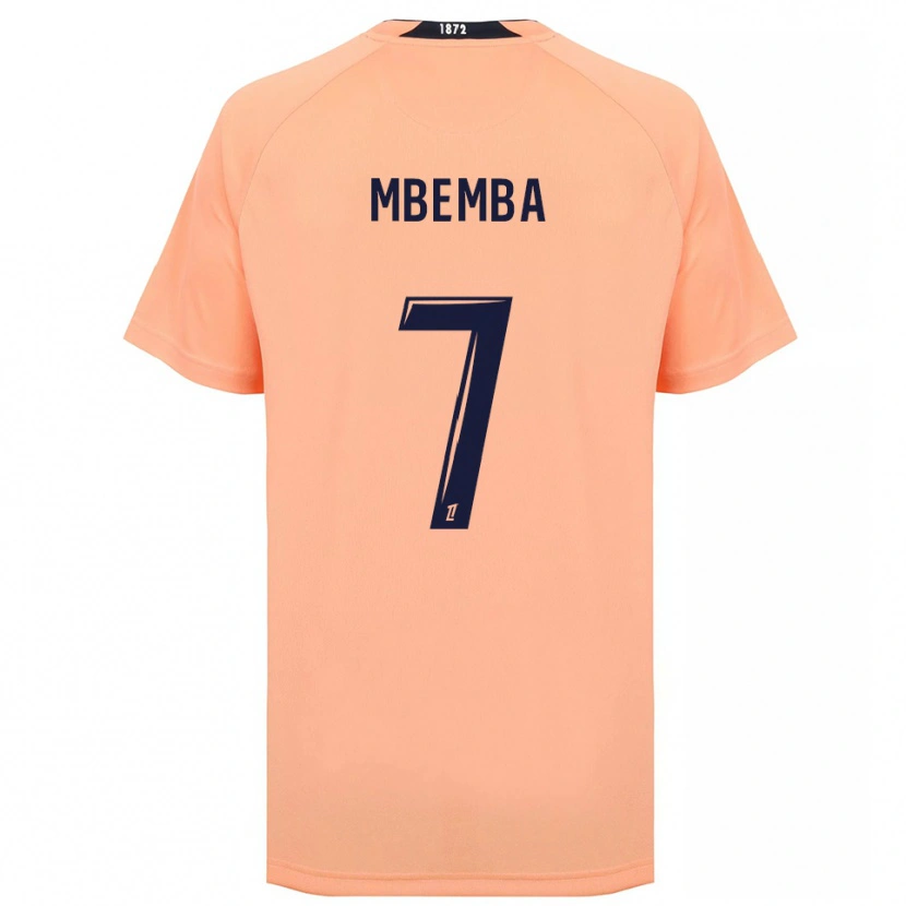 Danxen Niño Camiseta Abdallah Mbemba #7 Naranja Azul Marino 2ª Equipación 2025/26 La Camisa