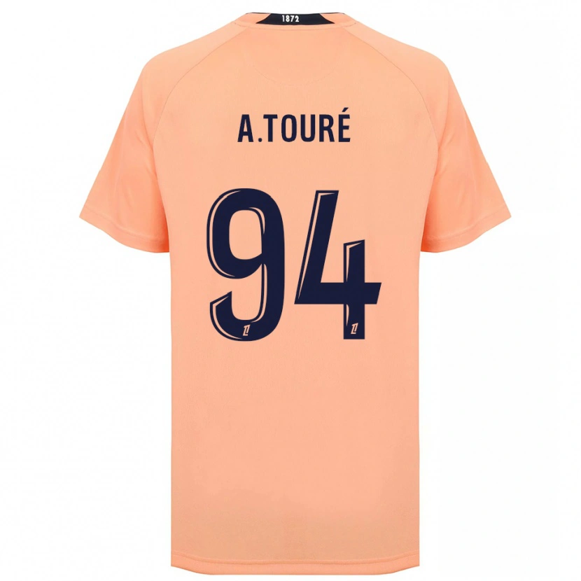 Danxen Niño Camiseta Abdoulaye Touré #94 Naranja Azul Marino 2ª Equipación 2025/26 La Camisa