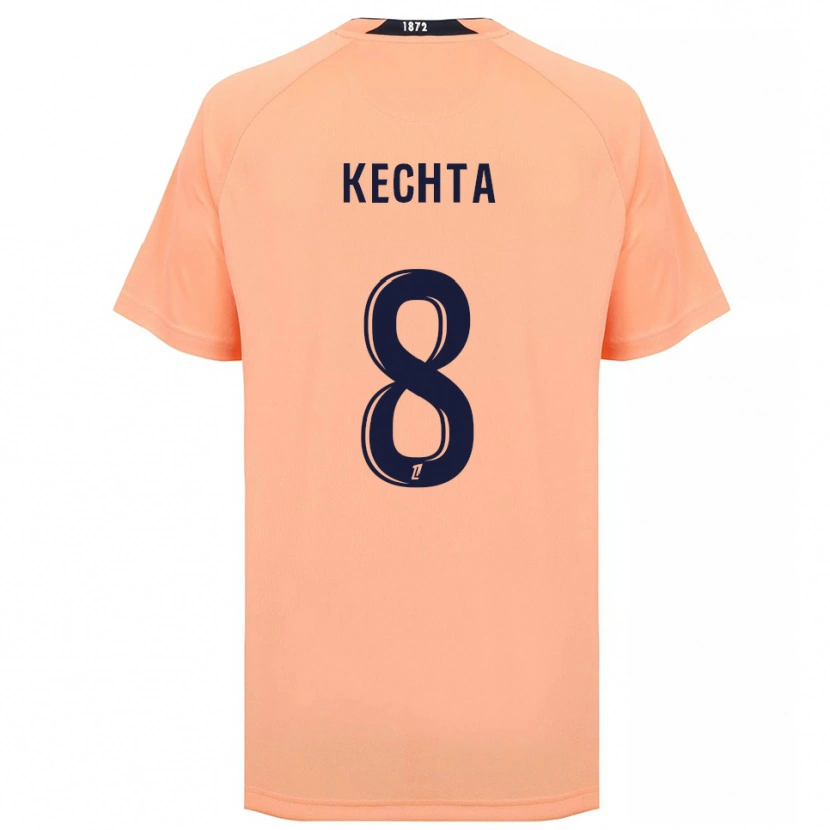 Danxen Niño Camiseta Yassine Kechta #8 Naranja Azul Marino 2ª Equipación 2025/26 La Camisa