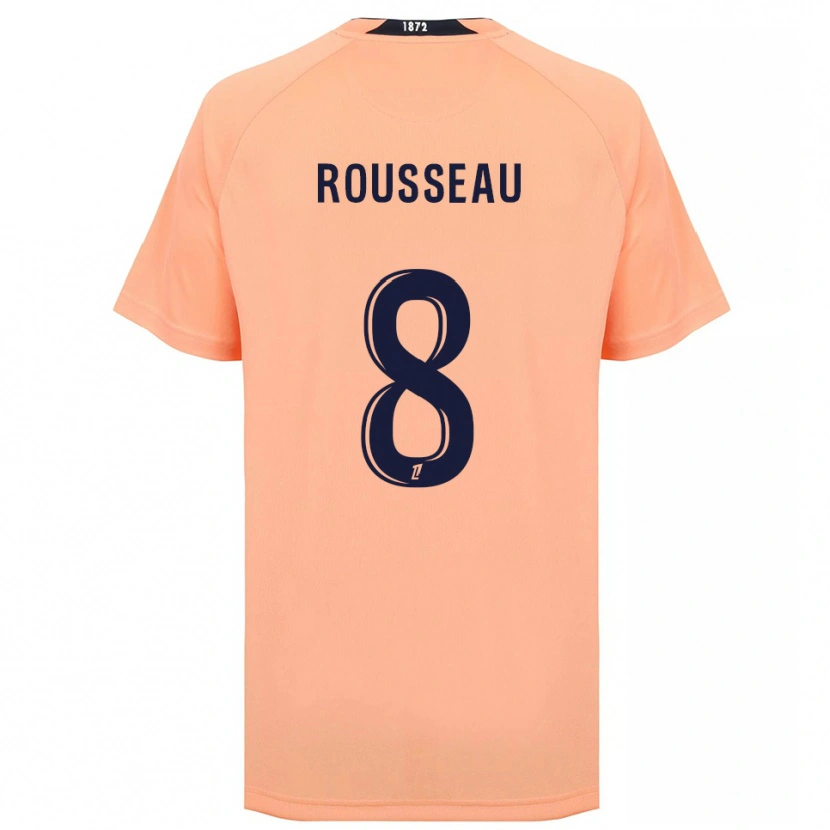Danxen Niño Camiseta Thomas Rousseau #8 Naranja Azul Marino 2ª Equipación 2025/26 La Camisa