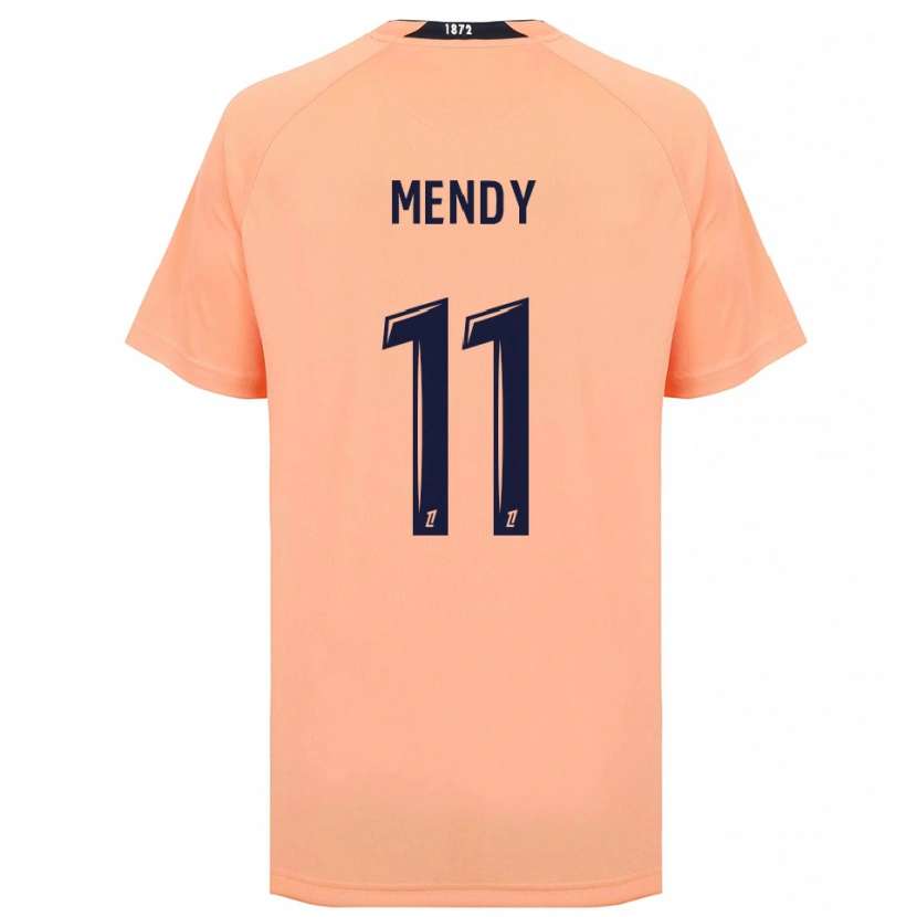 Danxen Niño Camiseta Melinda Mendy #11 Naranja Azul Marino 2ª Equipación 2025/26 La Camisa