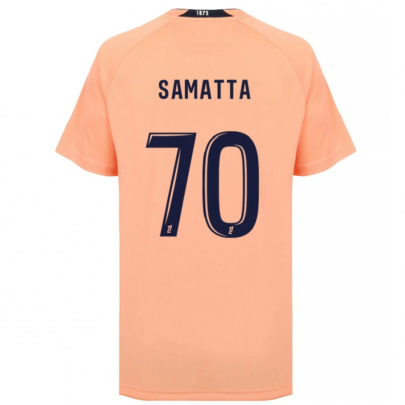 Danxen Niño Camiseta Ally Samatta #70 Naranja Azul Marino 2ª Equipación 2025/26 La Camisa
