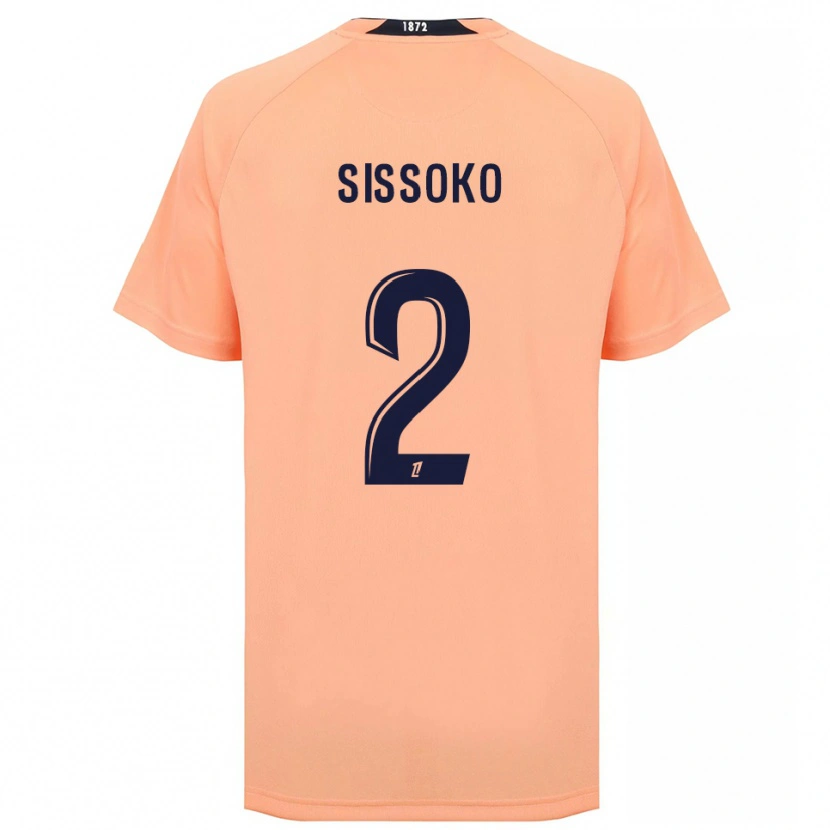 Danxen Niño Camiseta Mustapha Sissoko #2 Naranja Azul Marino 2ª Equipación 2025/26 La Camisa