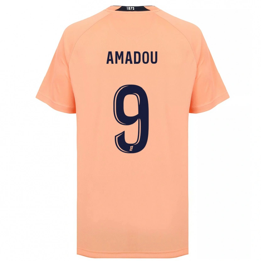 Danxen Niño Camiseta Mansour Amadou #9 Naranja Azul Marino 2ª Equipación 2025/26 La Camisa