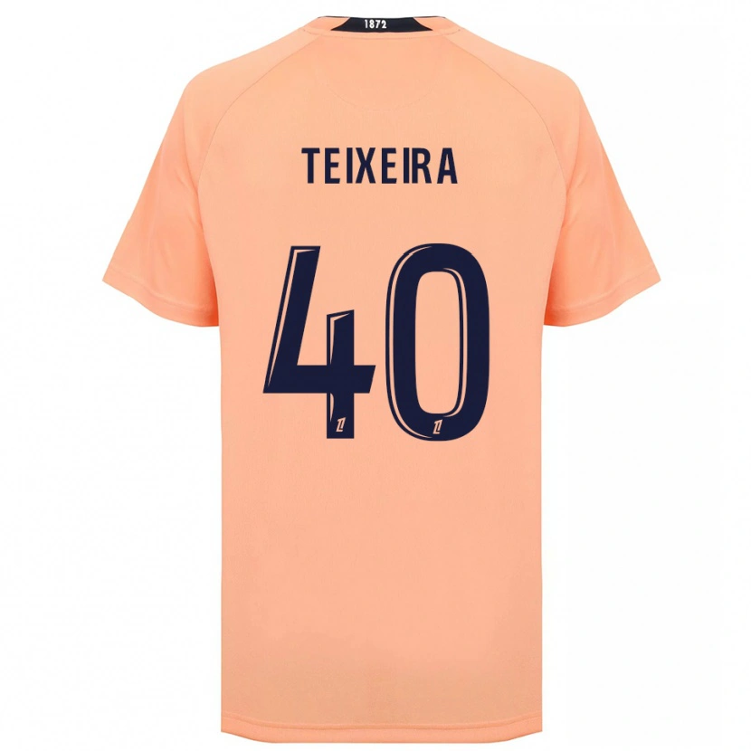 Danxen Niño Camiseta Alex Teixeira #40 Naranja Azul Marino 2ª Equipación 2025/26 La Camisa