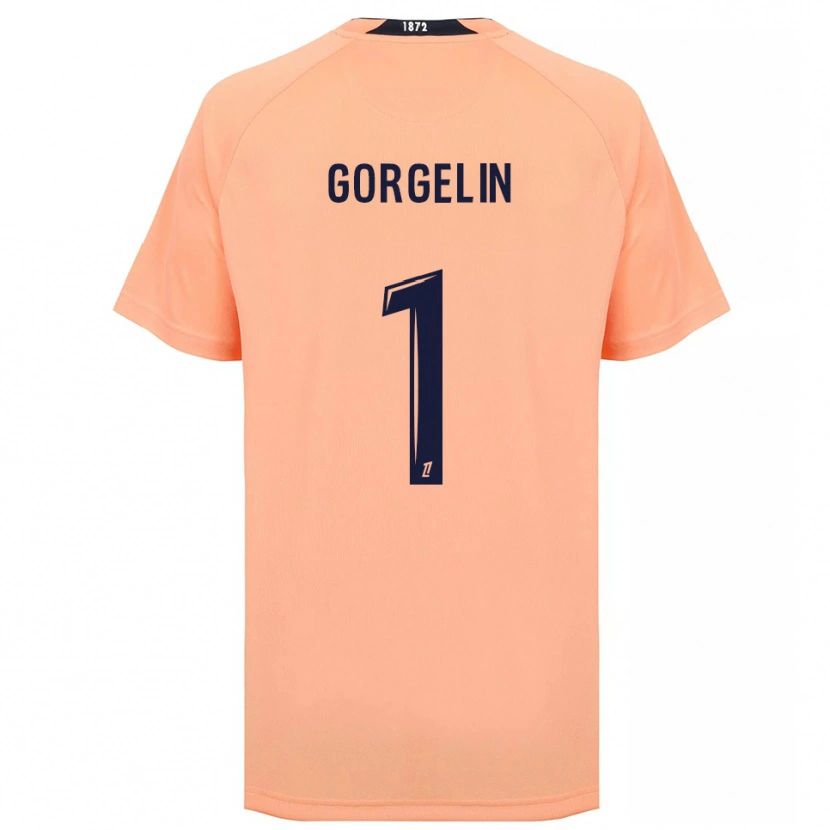 Danxen Niño Camiseta Mathieu Gorgelin #1 Naranja Azul Marino 2ª Equipación 2025/26 La Camisa