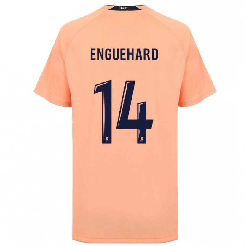 Danxen Niño Camiseta Romane Enguehard #14 Naranja Azul Marino 2ª Equipación 2025/26 La Camisa