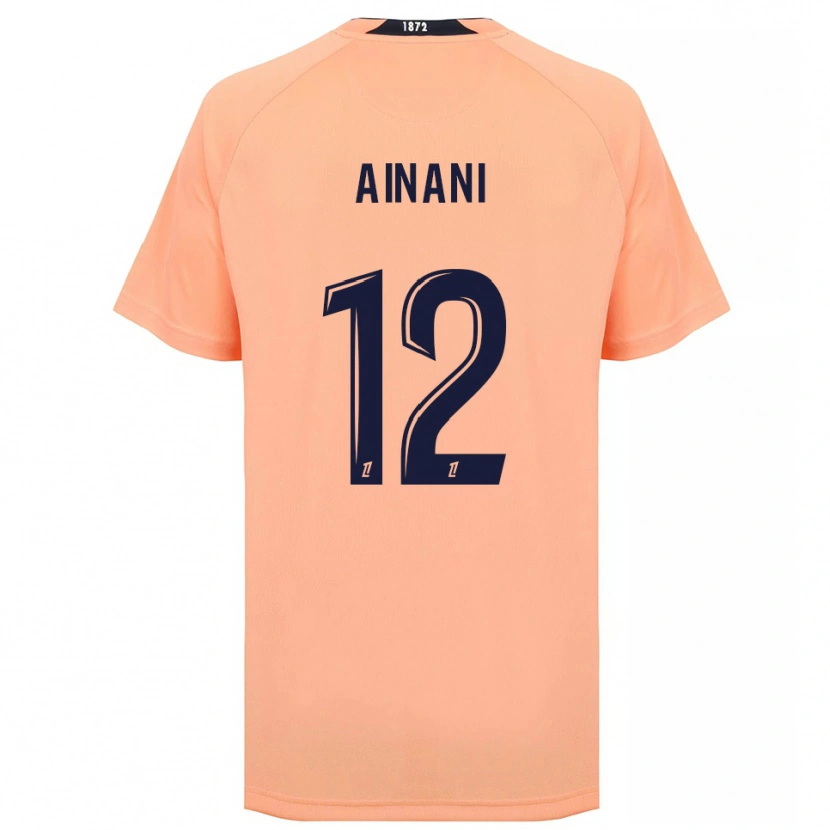 Danxen Niño Camiseta Sufyan Ainani #12 Naranja Azul Marino 2ª Equipación 2025/26 La Camisa