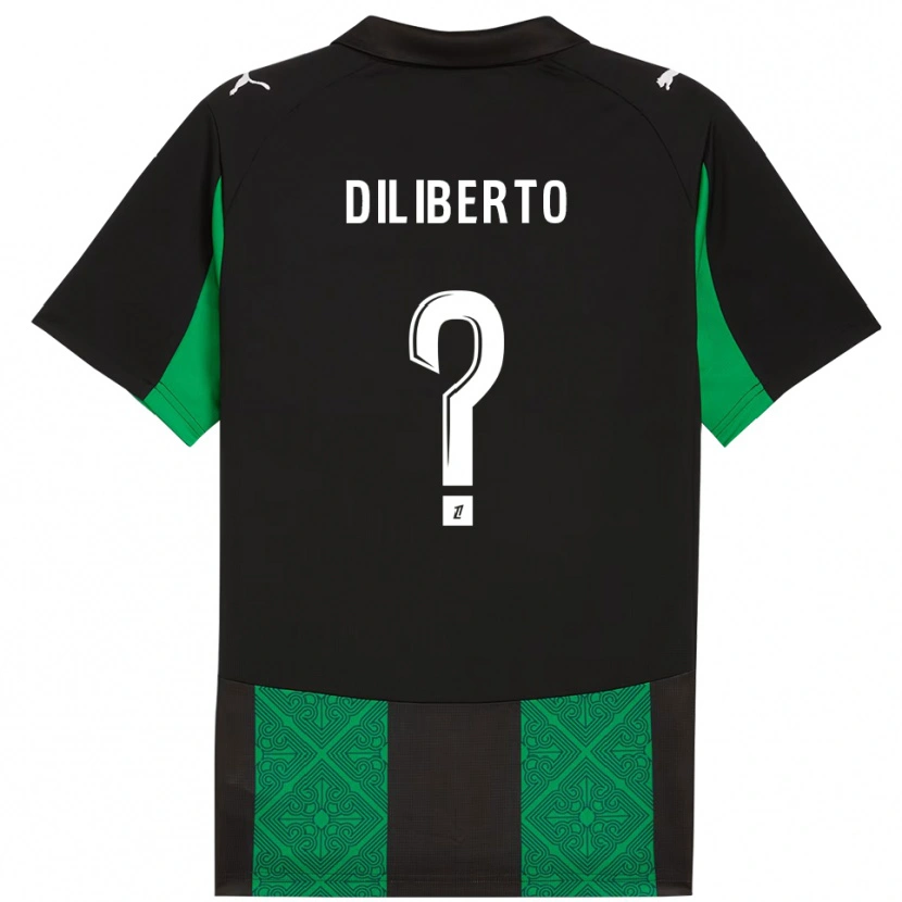Danxen Niño Camiseta Noah Diliberto #0 Negro Verde 2ª Equipación 2025/26 La Camisa