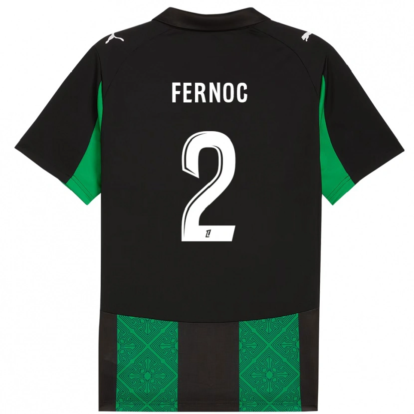 Danxen Niño Camiseta Djulian Fernoc #2 Negro Verde 2ª Equipación 2025/26 La Camisa