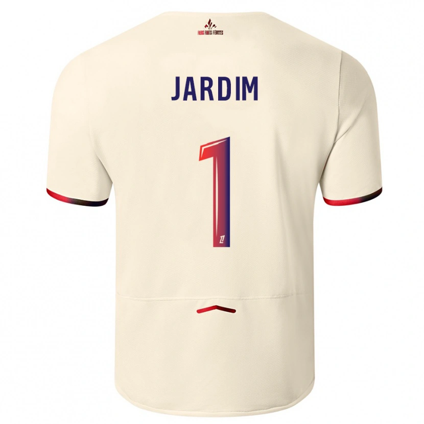 Danxen Niño Camiseta Leo Jardim #1 Blanquecino Rojo 2ª Equipación 2025/26 La Camisa