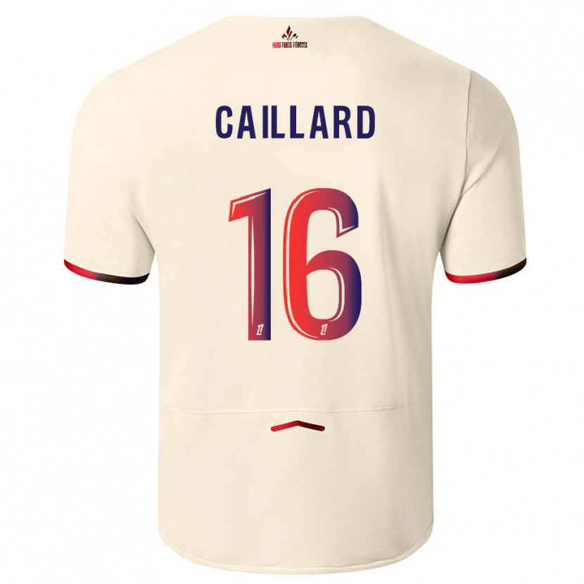 Danxen Niño Camiseta Marc-Aurèle Caillard #16 Blanquecino Rojo 2ª Equipación 2025/26 La Camisa
