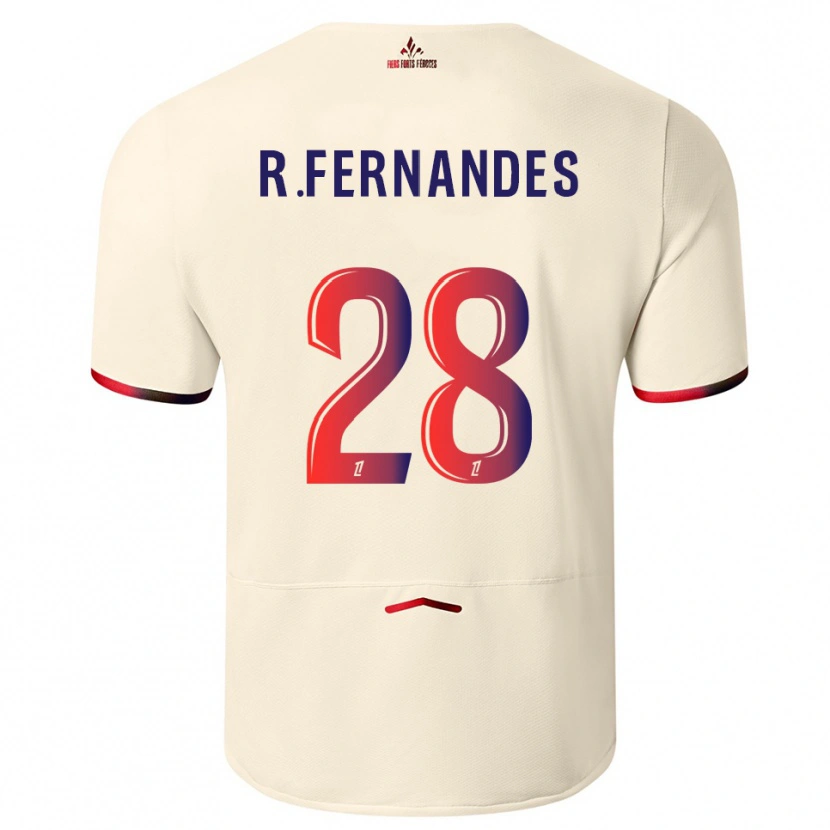 Danxen Niño Camiseta Rafael Fernandes #28 Blanquecino Rojo 2ª Equipación 2025/26 La Camisa
