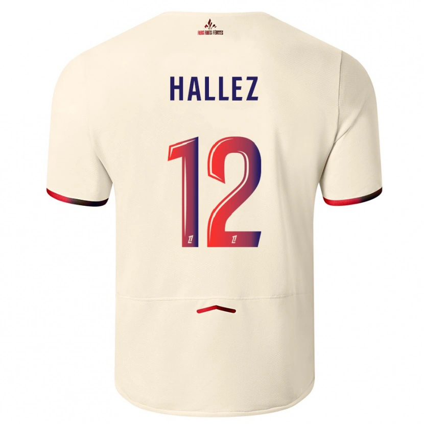 Danxen Niño Camiseta Alexis Hallez #12 Blanquecino Rojo 2ª Equipación 2025/26 La Camisa
