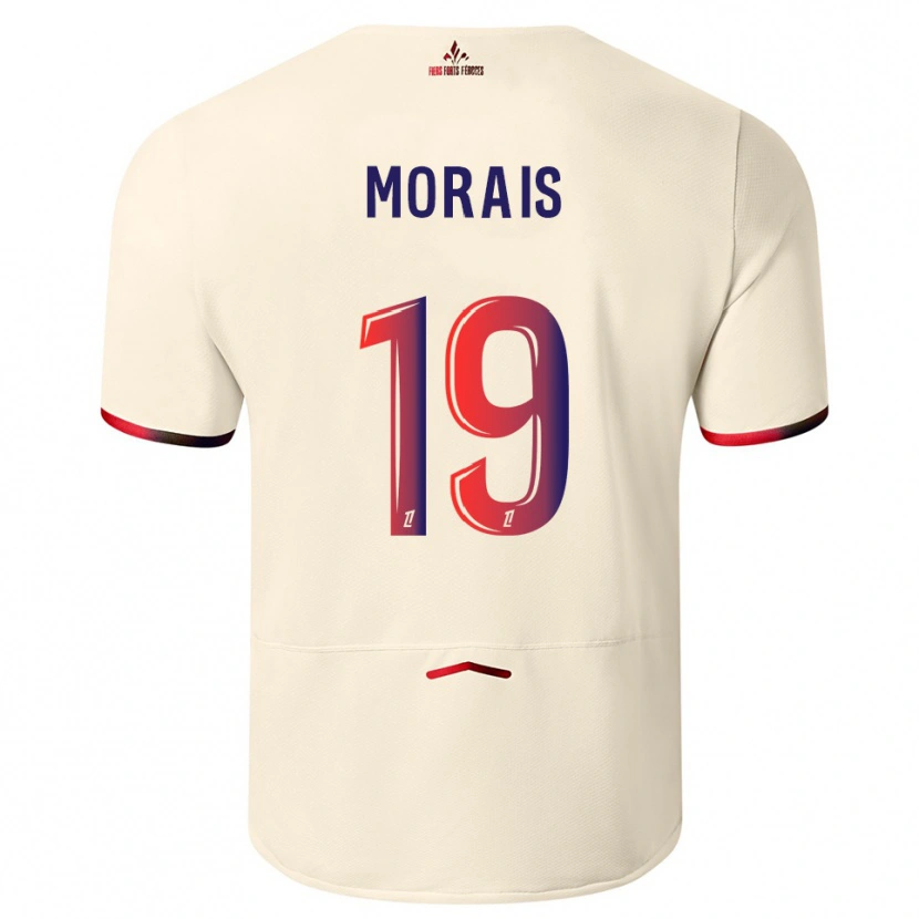 Danxen Niño Camiseta Tiago Morais #19 Blanquecino Rojo 2ª Equipación 2025/26 La Camisa