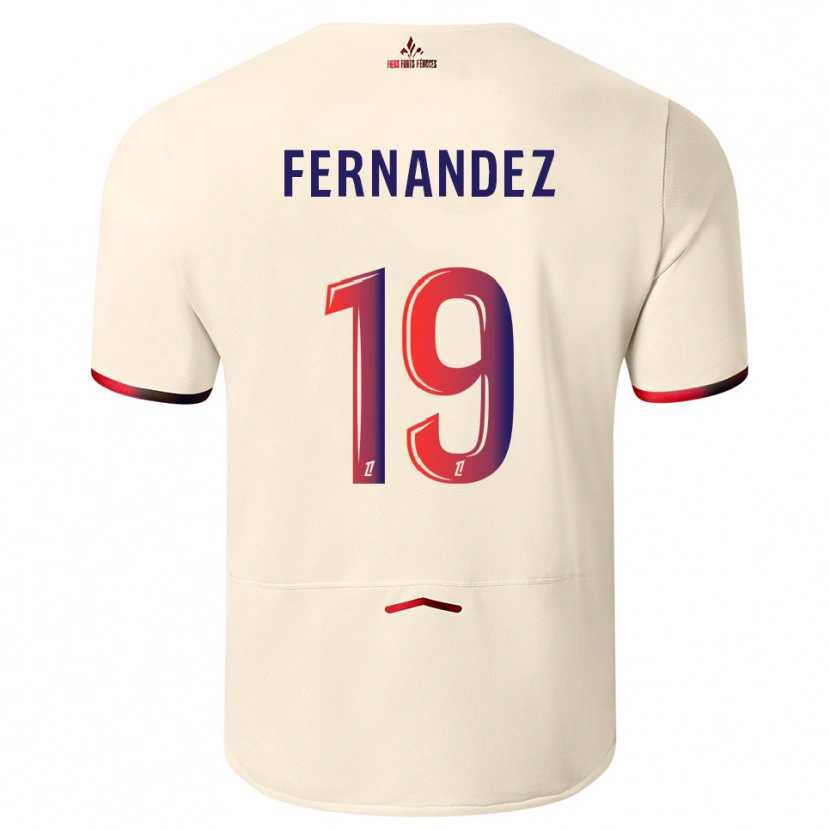 Danxen Niño Camiseta Matías Fernández-Pardo #19 Blanquecino Rojo 2ª Equipación 2025/26 La Camisa