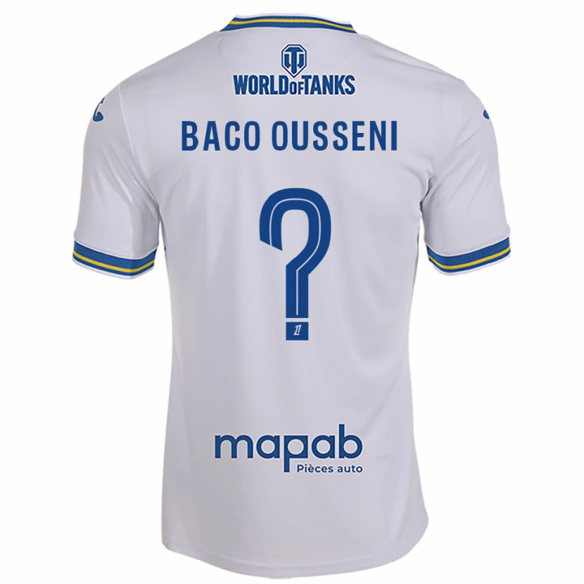 Danxen Niño Camiseta Timothée Baco Ousseni #0 Blanco Celeste 2ª Equipación 2025/26 La Camisa