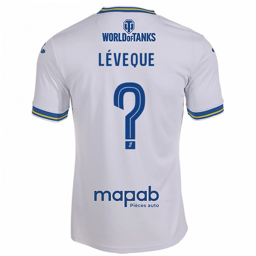Danxen Niño Camiseta Léonardo Lévêque #0 Blanco Celeste 2ª Equipación 2025/26 La Camisa
