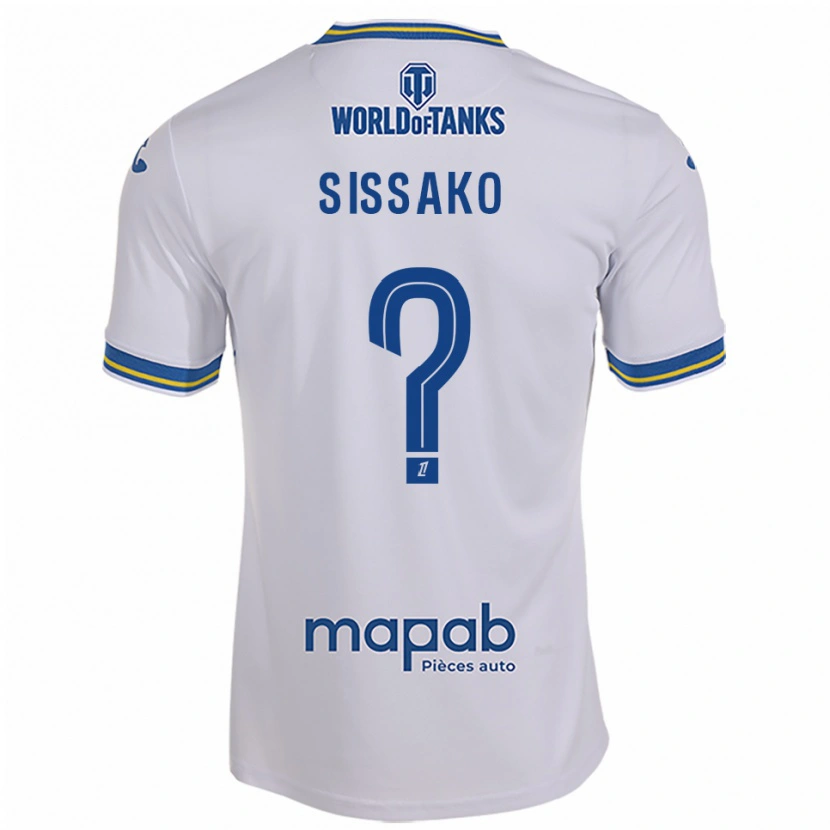 Danxen Niño Camiseta Mohamed Sissako #0 Blanco Celeste 2ª Equipación 2025/26 La Camisa