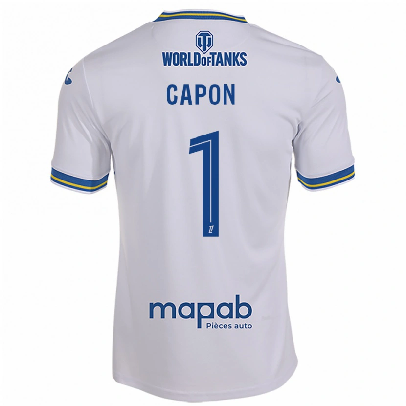 Danxen Niño Camiseta Emma Capon #1 Blanco Celeste 2ª Equipación 2025/26 La Camisa