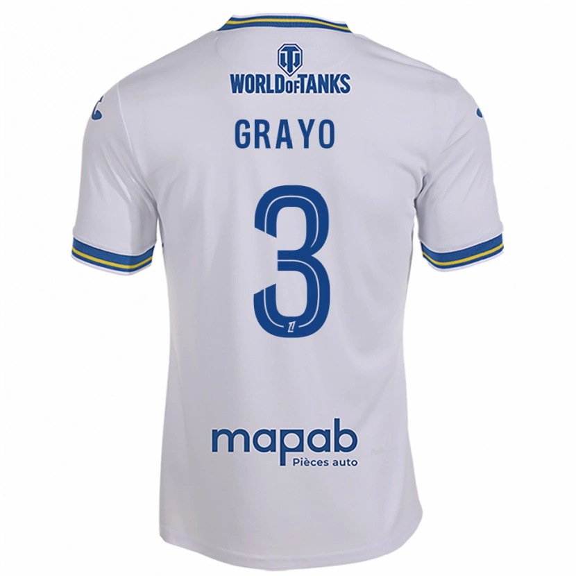 Danxen Niño Camiseta Maïna Grayo #3 Blanco Celeste 2ª Equipación 2025/26 La Camisa