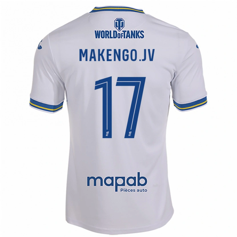 Danxen Niño Camiseta Jean-Victor Makengo #17 Blanco Celeste 2ª Equipación 2025/26 La Camisa