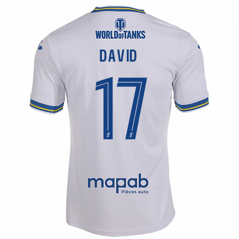 Danxen Niño Camiseta Dune David #17 Blanco Celeste 2ª Equipación 2025/26 La Camisa