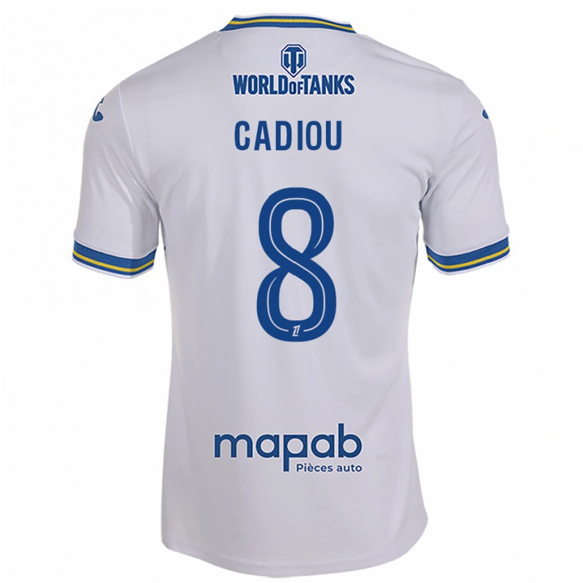 Danxen Niño Camiseta Noah Cadiou #8 Blanco Celeste 2ª Equipación 2025/26 La Camisa