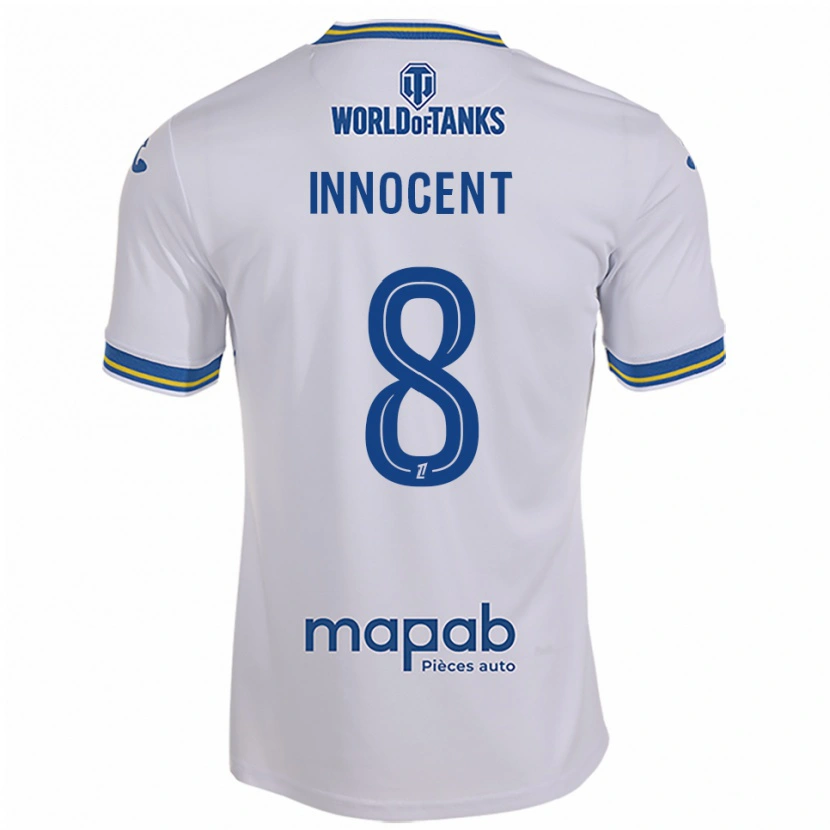 Danxen Niño Camiseta Bonke Innocent #8 Blanco Celeste 2ª Equipación 2025/26 La Camisa