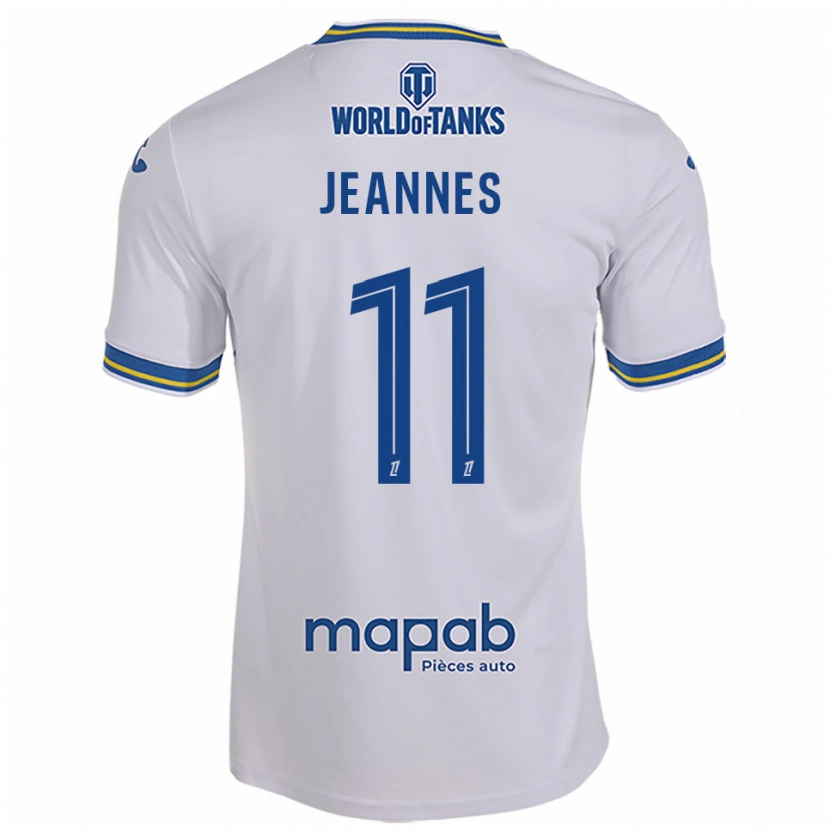 Danxen Niño Camiseta Justine Jeannes #11 Blanco Celeste 2ª Equipación 2025/26 La Camisa