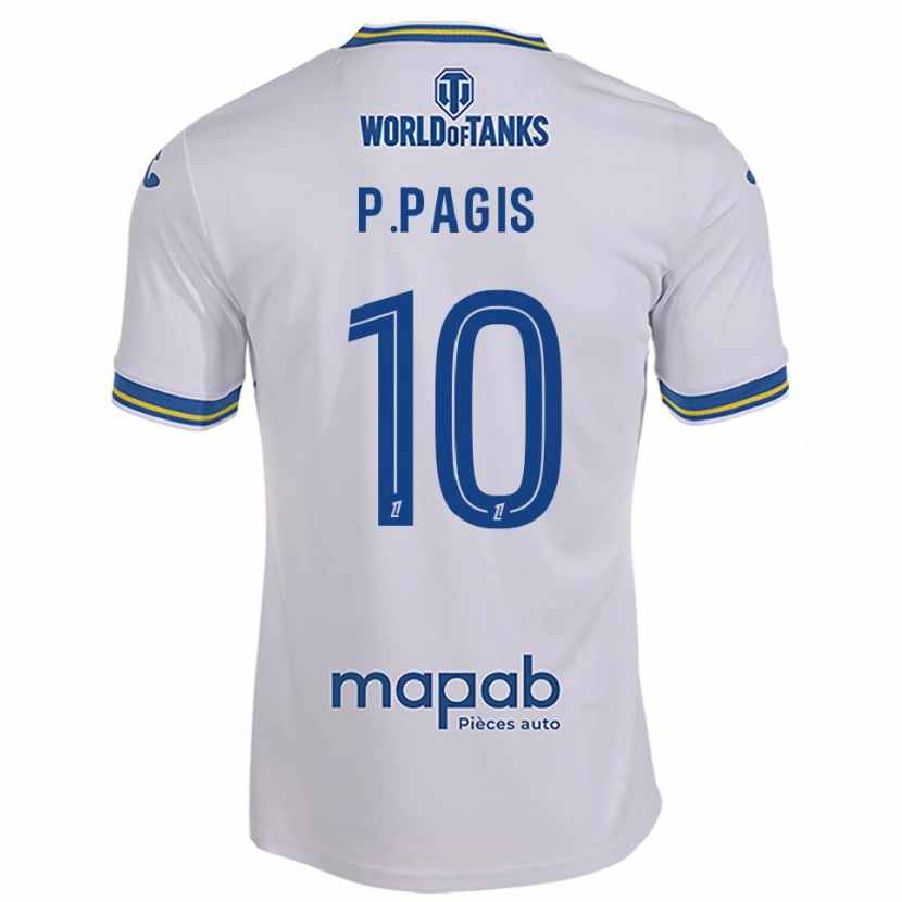 Danxen Niño Camiseta Pablo Pagis #10 Blanco Celeste 2ª Equipación 2025/26 La Camisa