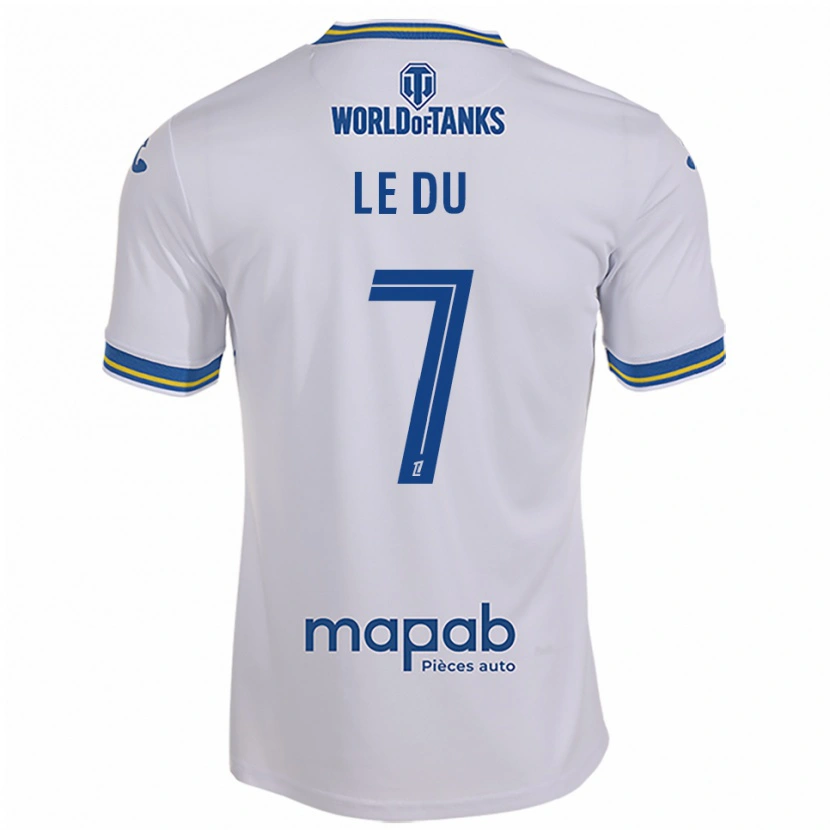 Danxen Niño Camiseta Océane Le Du #7 Blanco Celeste 2ª Equipación 2025/26 La Camisa