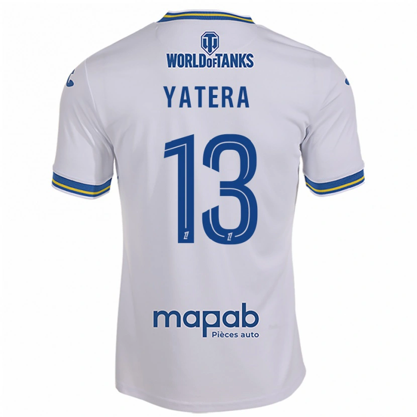 Danxen Niño Camiseta Demba Yatera #13 Blanco Celeste 2ª Equipación 2025/26 La Camisa