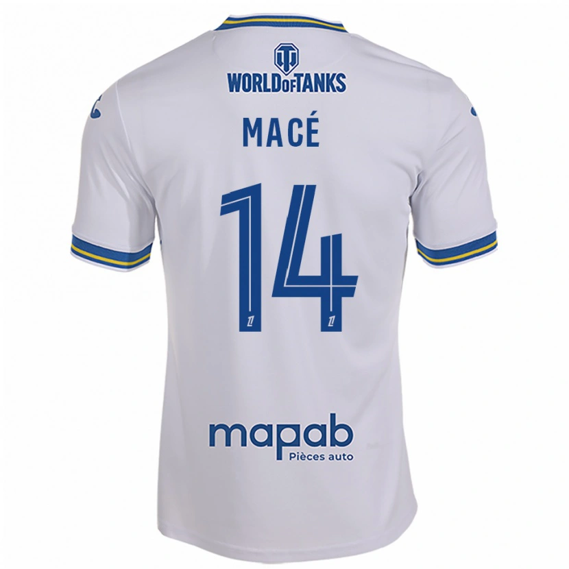 Danxen Niño Camiseta Marine Macé #14 Blanco Celeste 2ª Equipación 2025/26 La Camisa