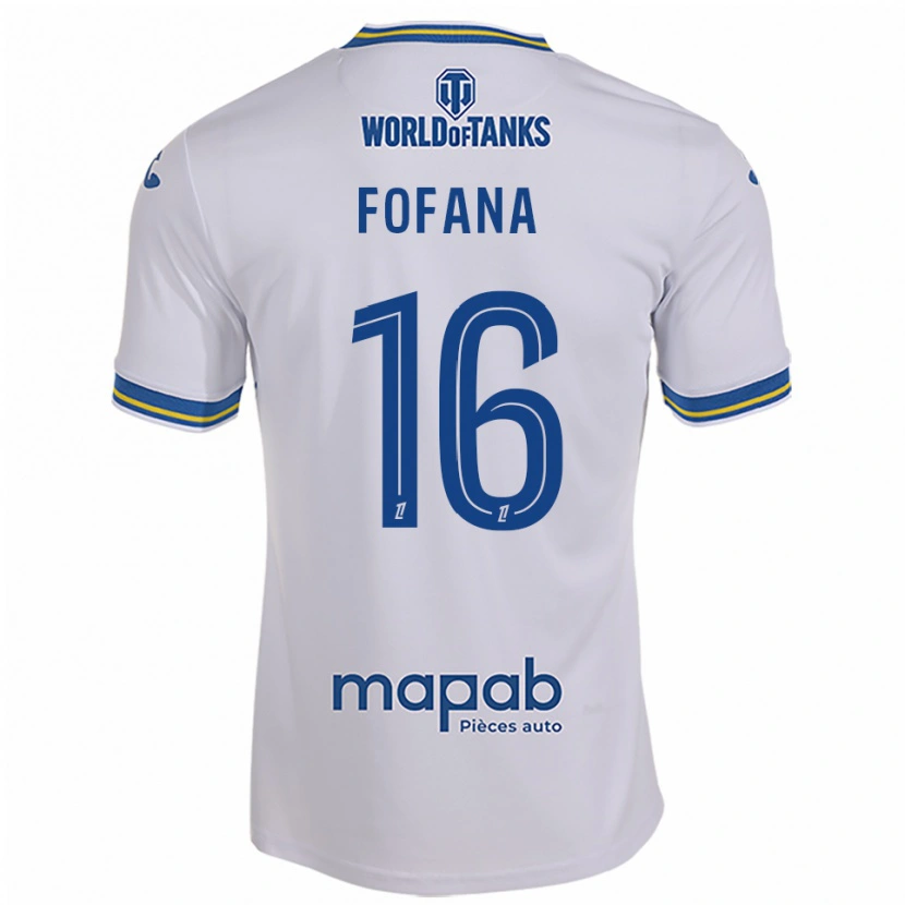 Danxen Niño Camiseta Bahliseny Fofana #16 Blanco Celeste 2ª Equipación 2025/26 La Camisa