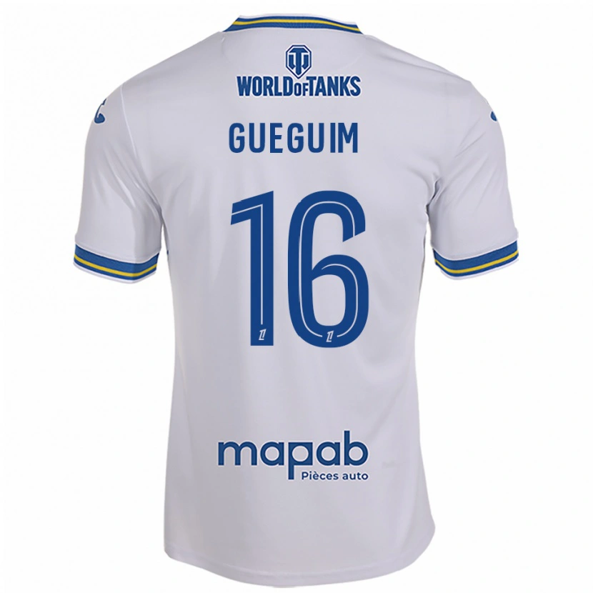 Danxen Niño Camiseta Guirone Gueguim #16 Blanco Celeste 2ª Equipación 2025/26 La Camisa