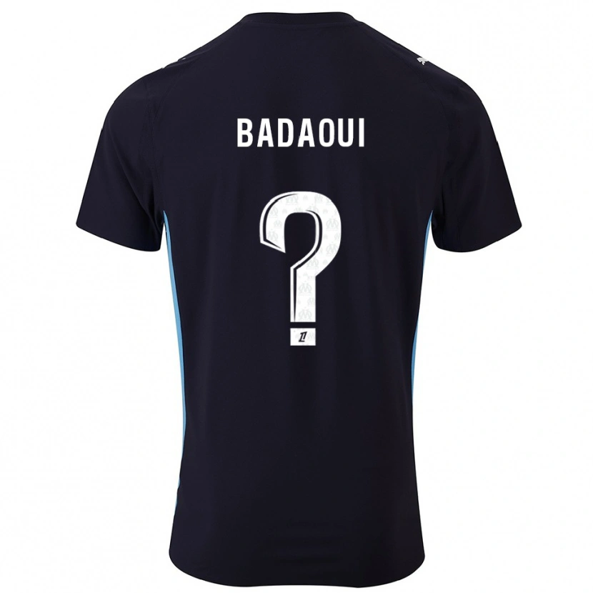 Danxen Niño Camiseta Yassine Badaoui #0 Negro Celeste 2ª Equipación 2025/26 La Camisa